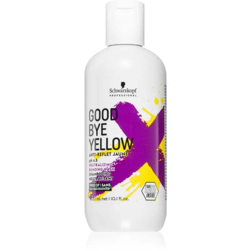 Schwarzkopf Professional Goodbye Yellow šampon neutralizující žluté tóny pro barvené a melírované vlasy 300 ml