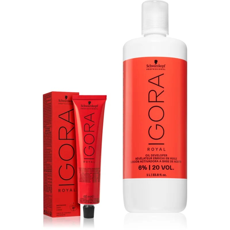 Schwarzkopf Professional IGORA Royal sada při barvení vlasů odstín 6-00