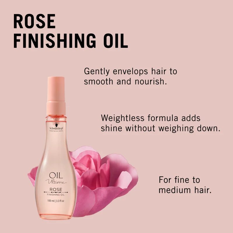 Schwarzkopf Professional Oil Ultime Rose Oil růžový olej pro slabé namáhané vlasy 100 ml