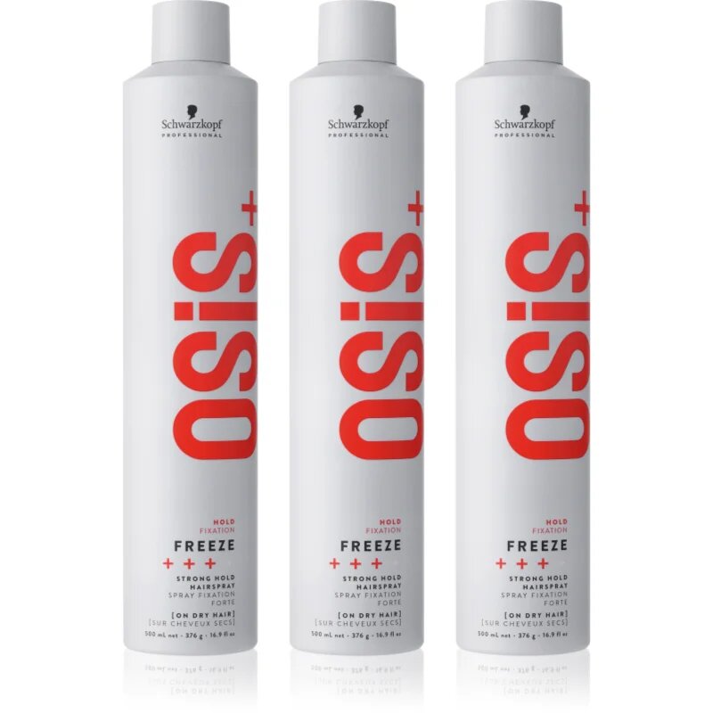 Schwarzkopf Professional Osis+ Freeze lak na vlasy se silnou fixací výhodné balení
