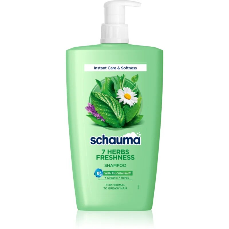 Schwarzkopf Schauma 7 Herbs Freshness bylinný šampon pro normální až mastné vlasy 1000 ml