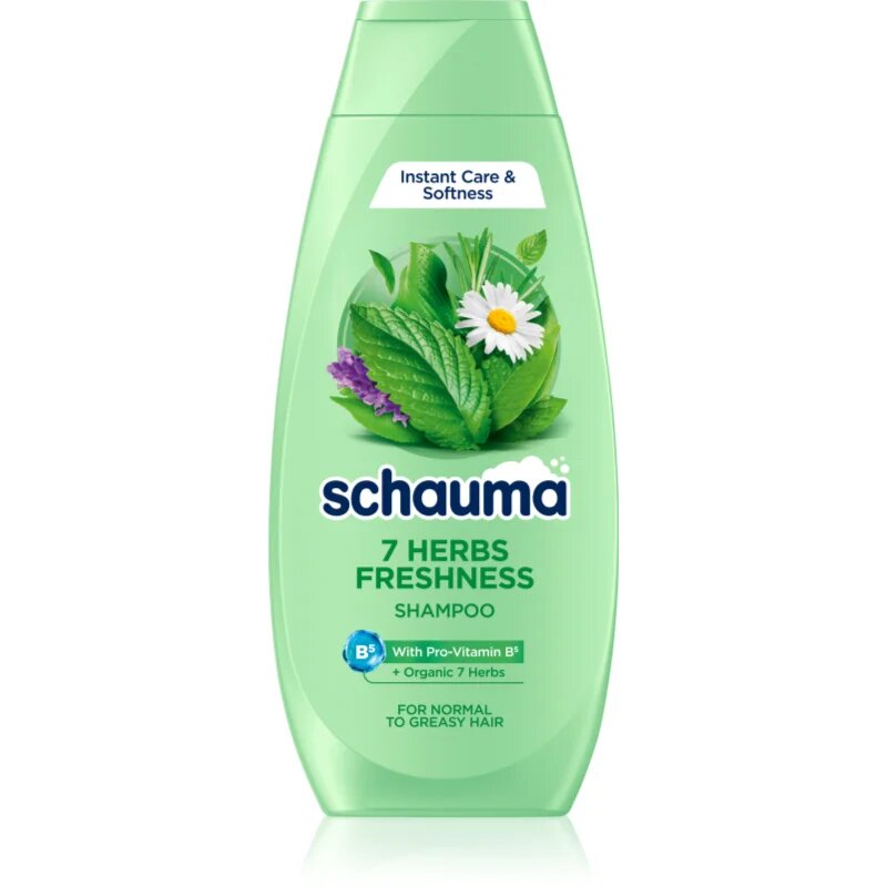 Schwarzkopf Schauma 7 Herbs Freshness bylinný šampon pro normální až mastné vlasy 400 ml