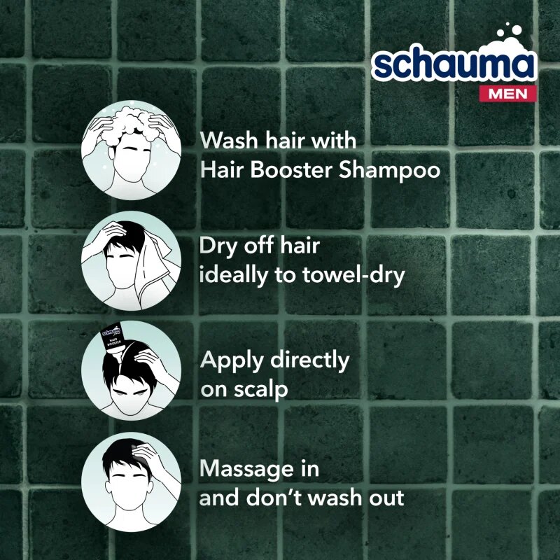 Schwarzkopf Schauma Hair Booster kofeinové tonikum pro jemné nebo řídnoucí vlasy pro muže 200 ml