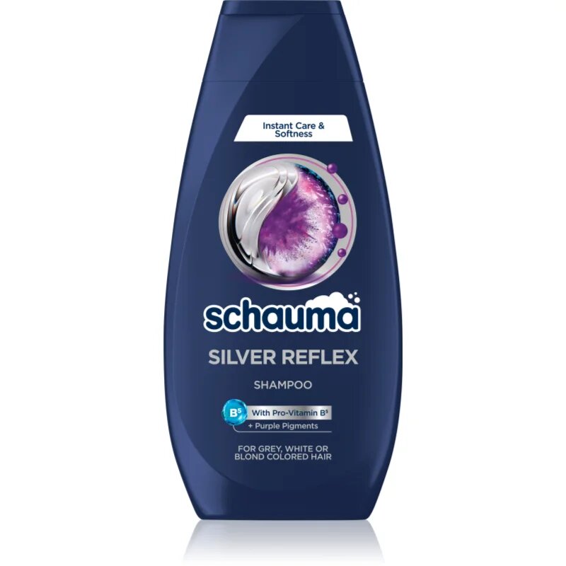 Schwarzkopf Schauma Silver Reflex šampon neutralizující žluté tóny pro zesvětlené melírované studené blond vlasy 350 ml