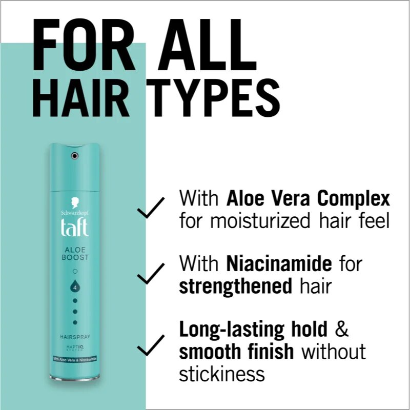 Schwarzkopf Taft Aloe Boost lak na vlasy se silnou fixací 250 ml
