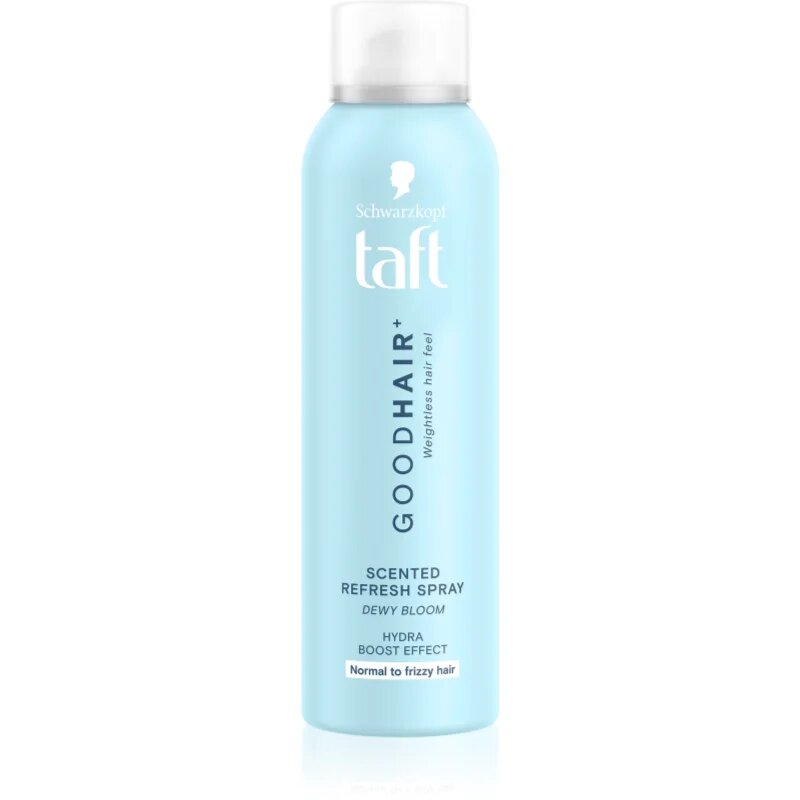 Schwarzkopf Taft Good Hair osvěžující sprej pro zplihlé a krepaté vlasy vůně Dewy Bloom 150 ml