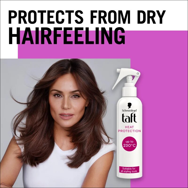Schwarzkopf Taft Heat Protection ochranný sprej pro vlasy namáhané teplem 250 ml