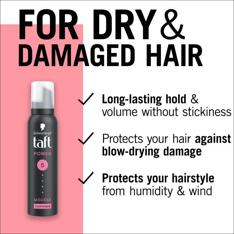 Schwarzkopf Taft Power Cashmere pěnové tužidlo pro objem 200 ml