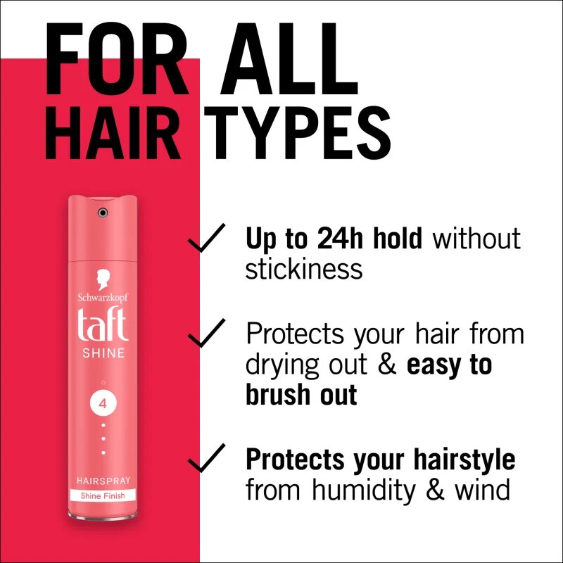 Schwarzkopf Taft Shine lak na vlasy s extra silnou fixací 250 ml