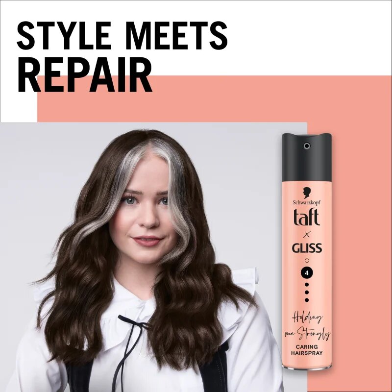 Schwarzkopf Taft x Gliss lak na vlasy se silnou fixací Holding me Strongly 250 ml