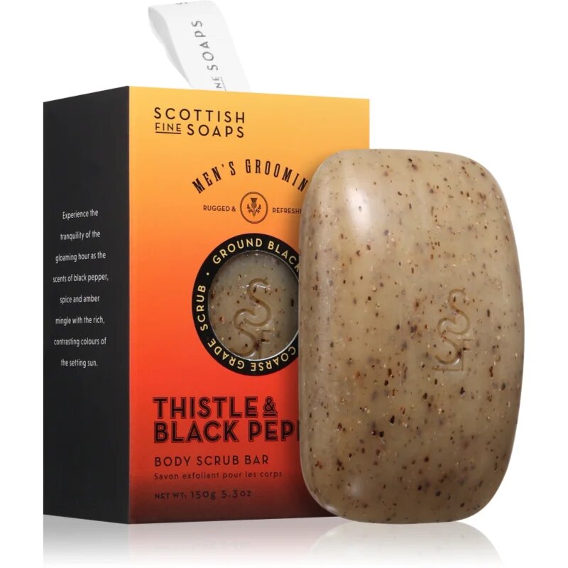 Scottish Fine Soaps Thistle & Black Pepper exfoliační tělové mýdlo 150 g