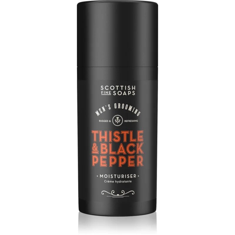 Scottish Fine Soaps Thistle & Black Pepper hydratační krém na obličej pro muže 100 ml