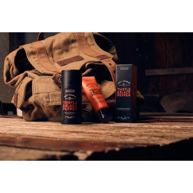 Scottish Fine Soaps Thistle & Black Pepper hydratační krém na obličej pro muže 100 ml