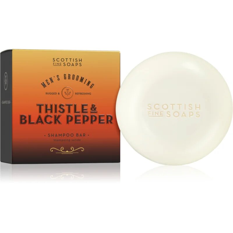 Scottish Fine Soaps Thistle & Black Pepper tuhý šampon pro muže 100 g