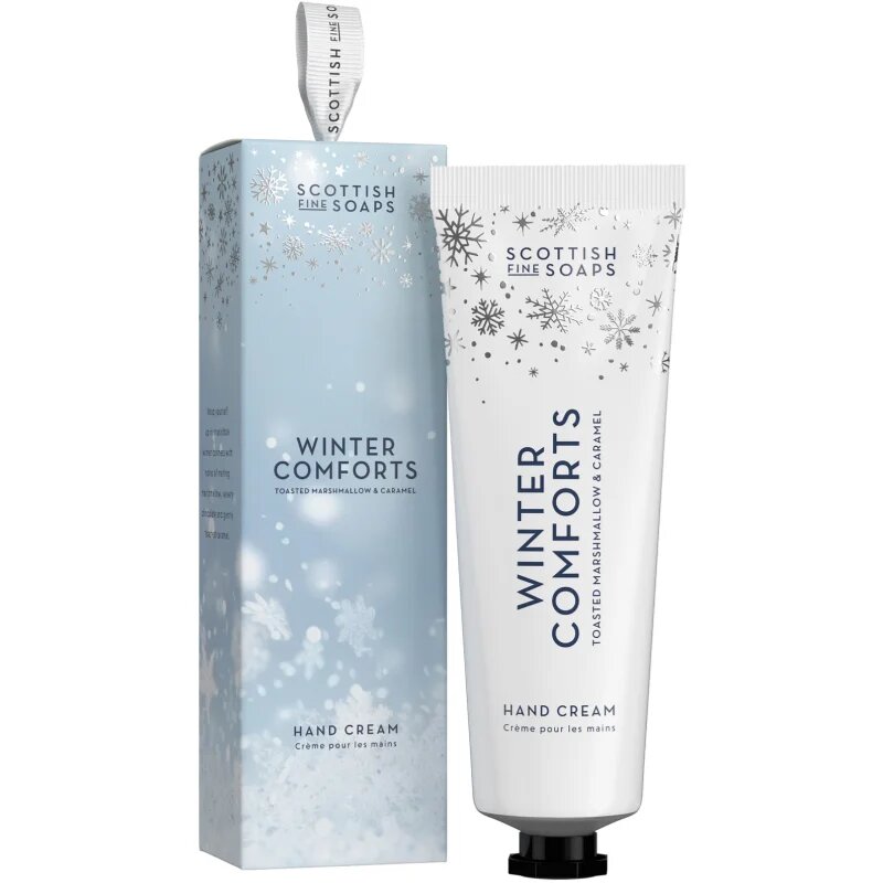 Scottish Fine Soaps Winter Comforts krém na ruce v krabičce vůně Toasted Marshmallow & Caramel 75 ml