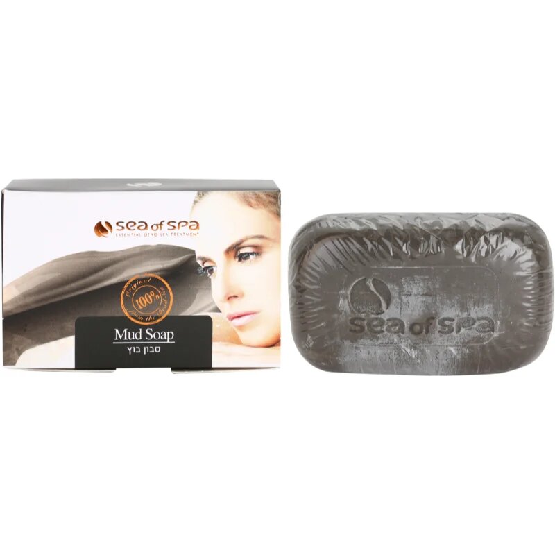 Sea of Spa Essential Dead Sea Treatment tuhé mýdlo s černým bahnem 125 g