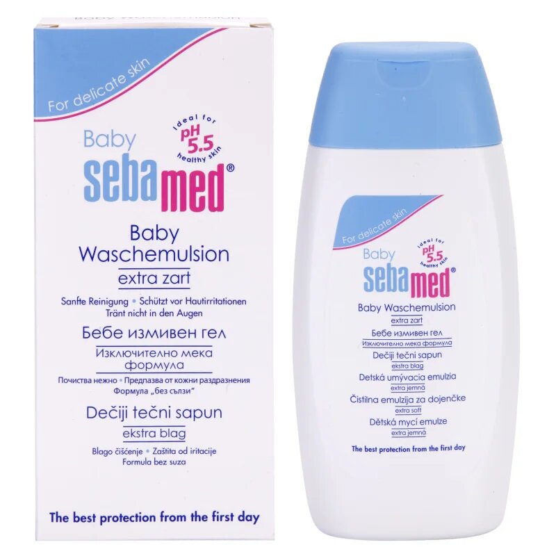 Sebamed Baby Wash velmi jemná mycí emulze na tělo a vlasy 200 ml