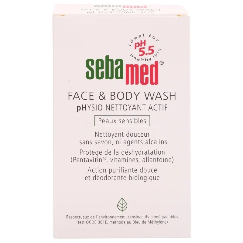 Sebamed Face & Body Wash Sensitive Skin jemná mycí emulze na tělo a obličej pro citlivou pokožku 200 ml