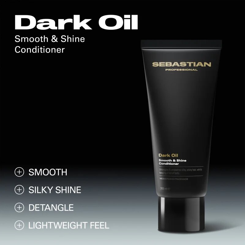 Sebastian Professional Dark Oil hydratační kondicionér pro lesk a hebkost vlasů 200 ml