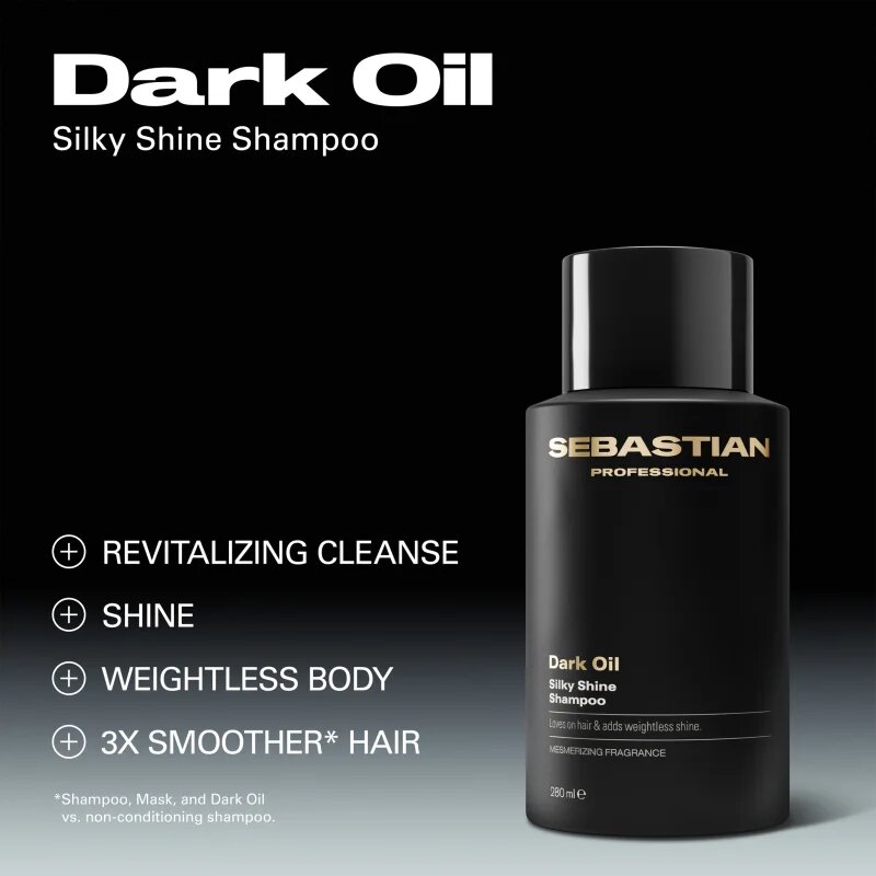 Sebastian Professional Dark Oil hydratační šampon pro lesk a hebkost vlasů 1000 ml