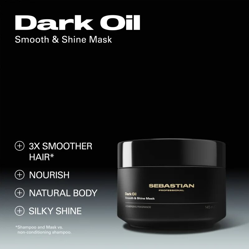 Sebastian Professional Dark Oil intenzivně vyživující maska pro lesk a hebkost vlasů 30 ml