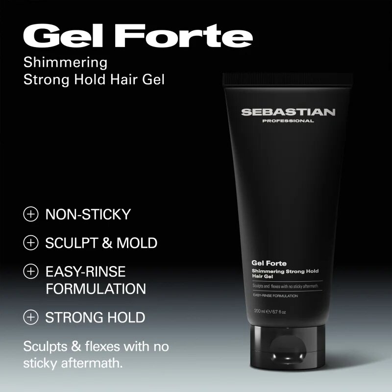 Sebastian Professional Gel Forte gel na vlasy silné zpevnění 200 ml