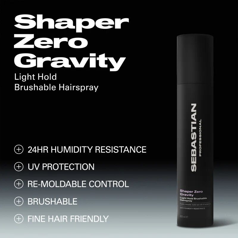 Sebastian Professional Shaper Zero Gravity lak na vlasy s lehkou fixací 300 ml