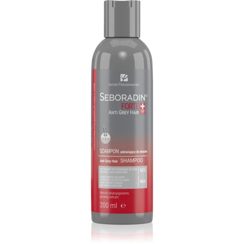 Seboradin Forte Anti Grey Hair Shampoo šampon proti šedivění tmavých vlasů 200 ml