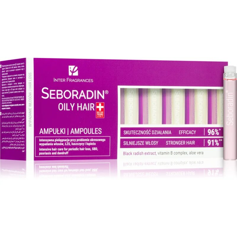Seboradin Oily Hair ampule proti lupům a vypadávání vlasů 14x55 ml