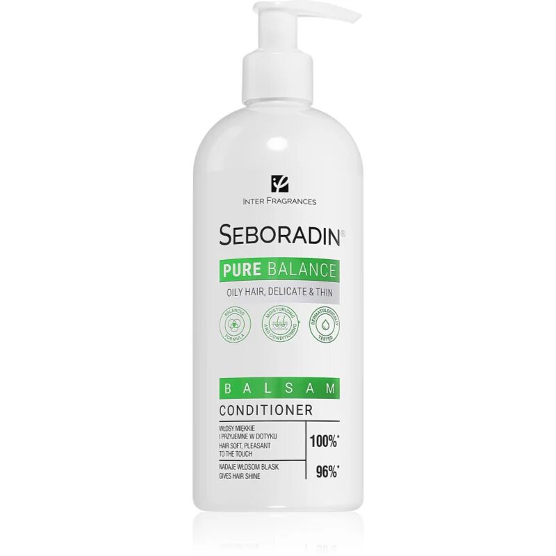 Seboradin Pure Balance kondicionér pro mastné jemné a porézní vlasy 400 ml
