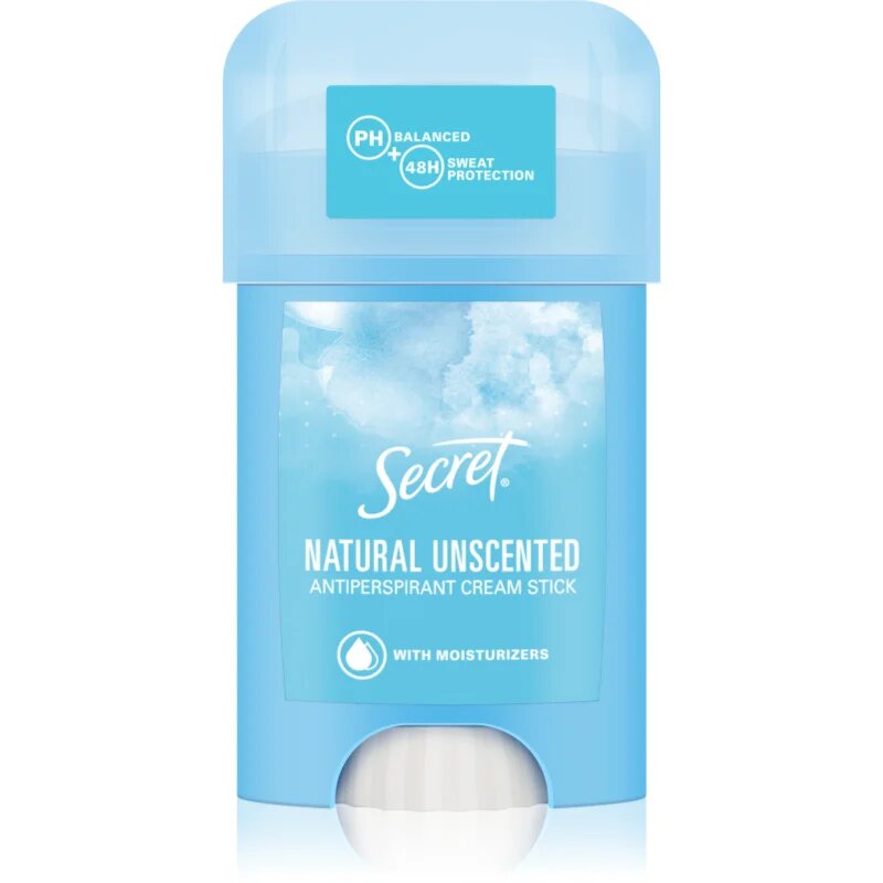 Secret Natural Unscented Antiperspirant Cream Stick krémový antiperspirant pro ženy 40 ml