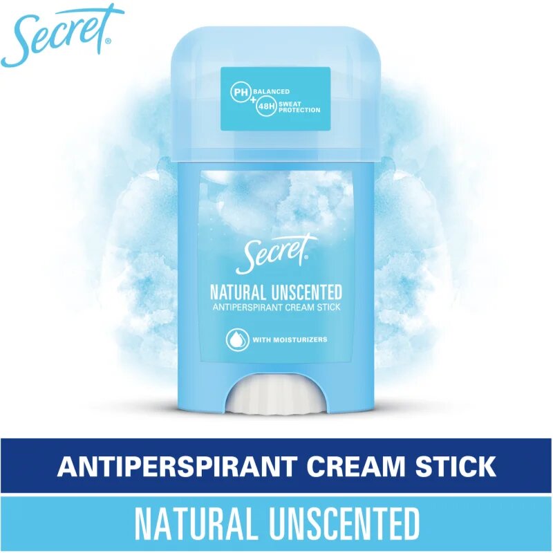 Secret Natural Unscented Antiperspirant Cream Stick krémový antiperspirant pro ženy 40 ml
