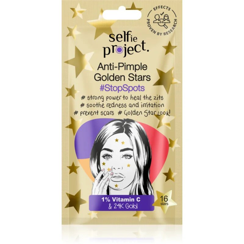 Selfie Project Anti-Pimple Golden Stars náplasti na problematickou pleť 16 ks
