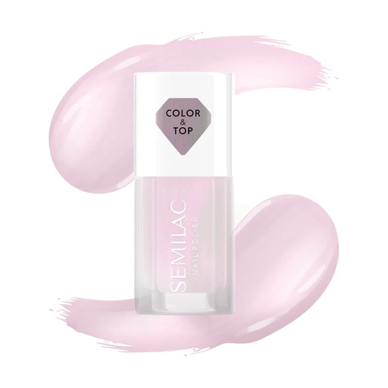 Semilac Color & Top lak na nehty odstín Pink Glow 7 ml