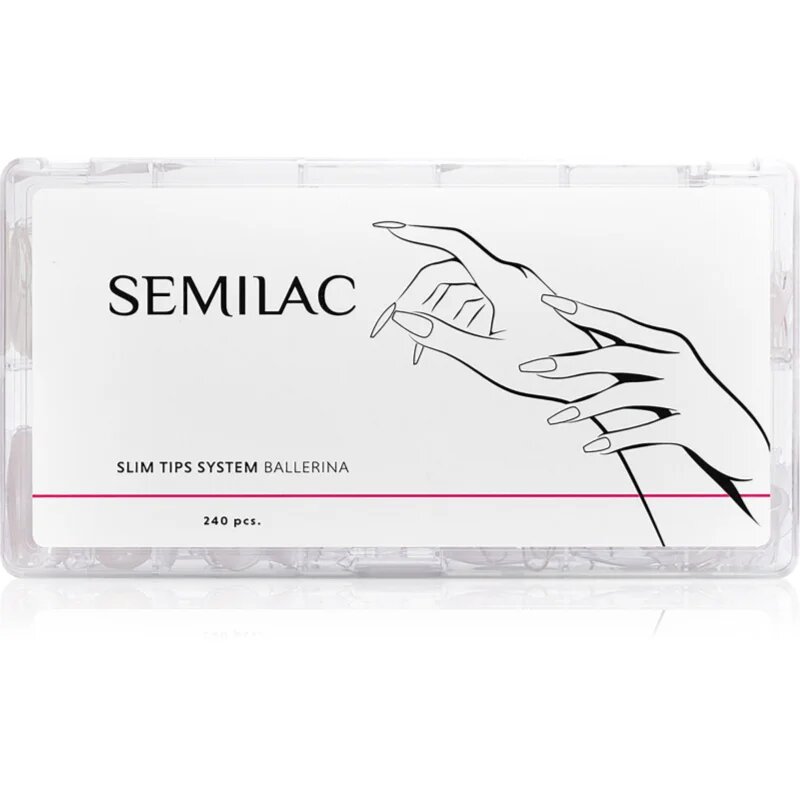 Semilac Slim Tips System umělé nehty typ Ballerina 240 ks