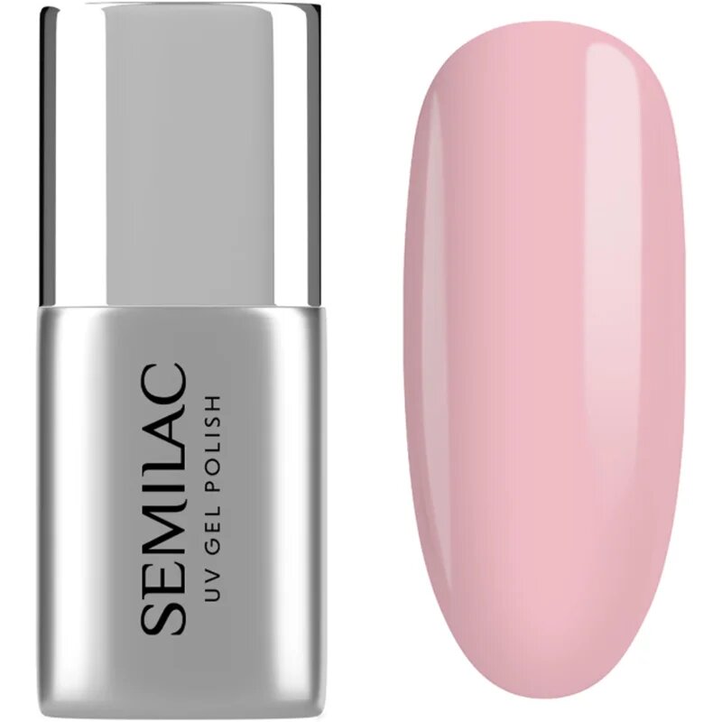 Semilac UV Gel Base Fiber Base podkladový lak pro gelové nehty odstín Pink Milk 7 ml