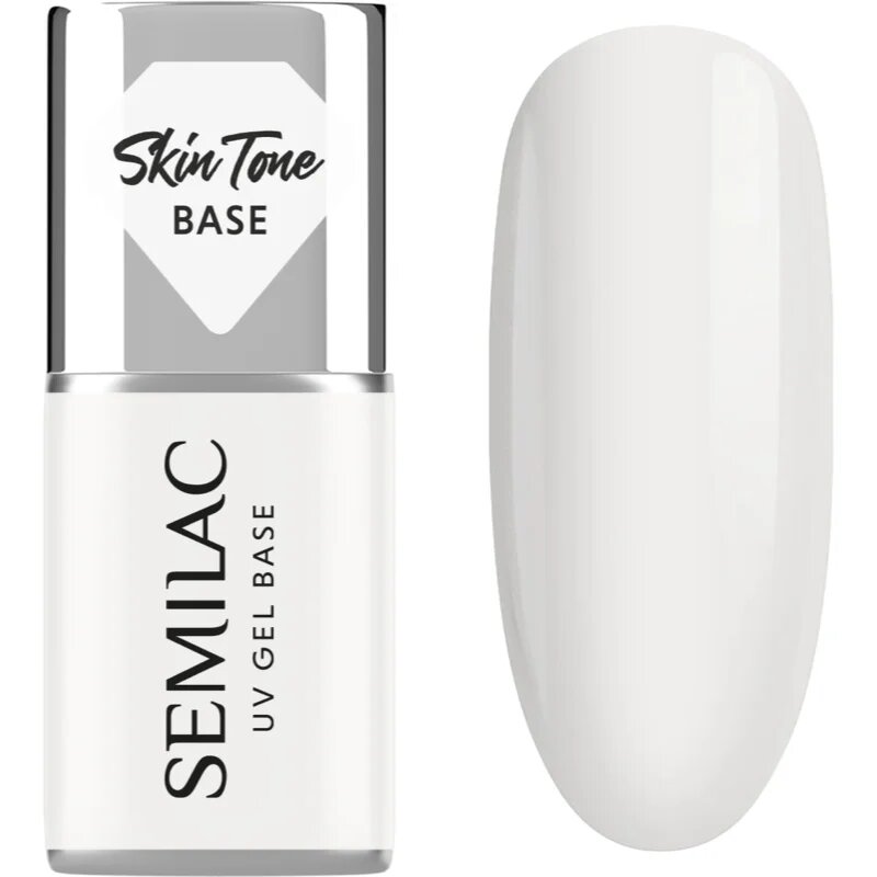 Semilac UV Gel Base Skin Tone Base podkladový lak pro gelové nehty odstín Coconut Cream 7 ml