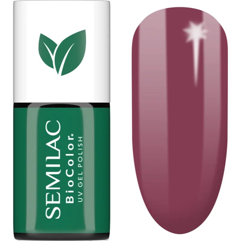 Semilac UV Hybrid BioColor gelový lak na nehty s použitím UV/LED lampy odstín 718 Natural Cyclamen 7 ml