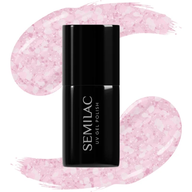 Semilac UV Hybrid Crushed_ICE gelový lak na nehty s použitím UV/LED lampy odstín 491 Strawberry Ice 7 ml