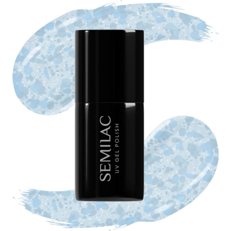 Semilac UV Hybrid Crushed_ICE gelový lak na nehty s použitím UV/LED lampy odstín 493 Bubble Gum 7 ml