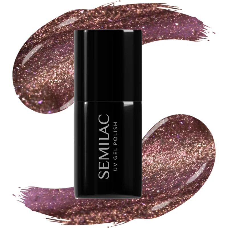 Semilac UV Hybrid Galaxy Flash gelový lak na nehty s použitím UV/LED lampy odstín 823 Meta Rose 7 ml