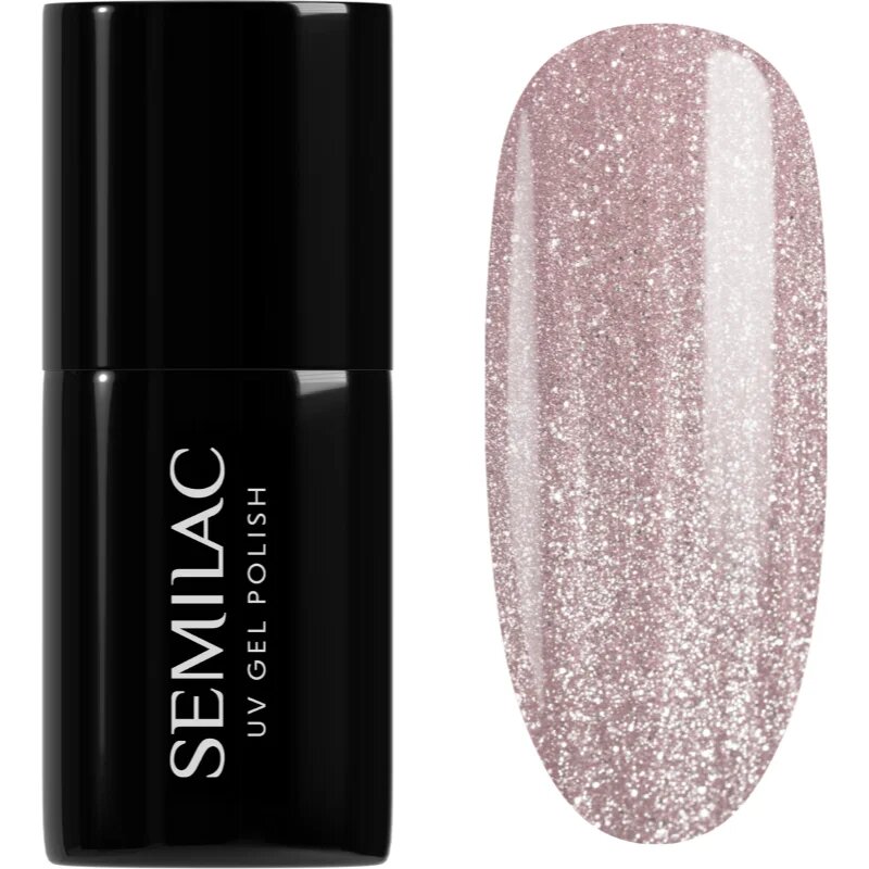 Semilac UV Hybrid Inner Glow gelový lak na nehty odstín 962 Magnetic Mocha (Cat Eye) 7 ml