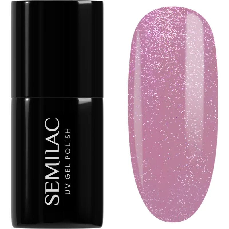 Semilac UV Hybrid Shimmer gelový lak na nehty odstín 319 Shimmer Dust Pink 7 ml