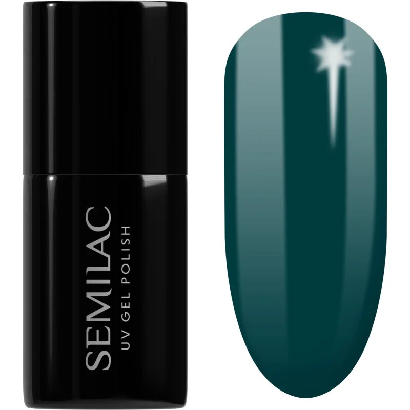 Semilac UV Hybrid Winter Collection gelový lak na nehty s použitím UV/LED lampy odstín 606 Cool Green 7 ml