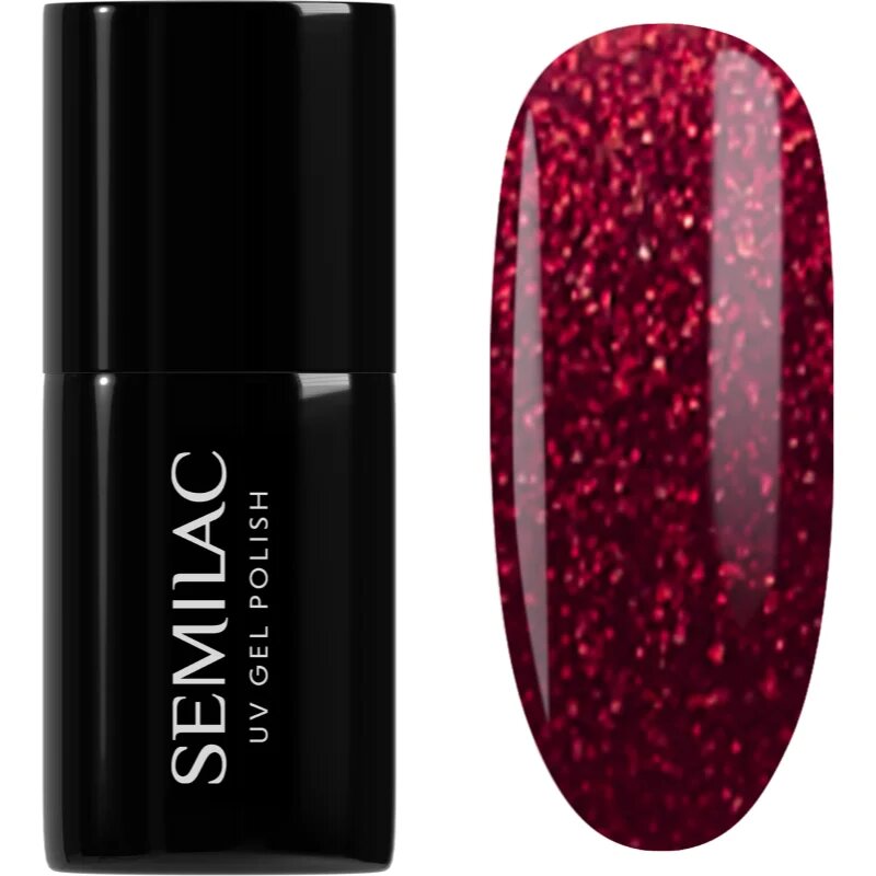 Semilac UV Hybrid Winter Wonderland gelový lak na nehty odstín 955 Holly Berry Red 7 ml
