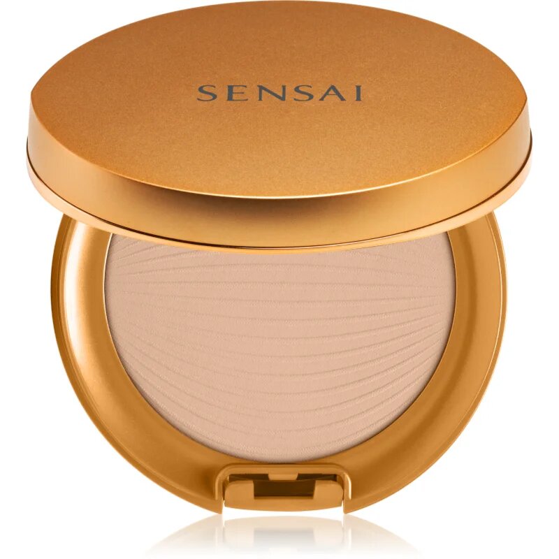 Sensai Silky Bronze Natural Veil Compact kompaktní pudrový make-up pro rozjasnění a vyhlazení pleti odstín SC02 Natural 85 g