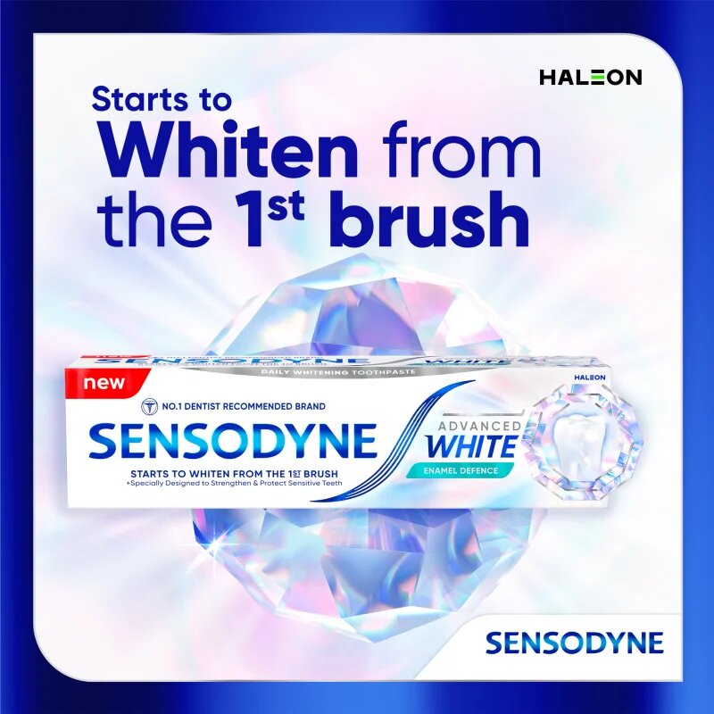 Sensodyne Advanced White Enamel Defence bělicí zubní pasta 75 ml