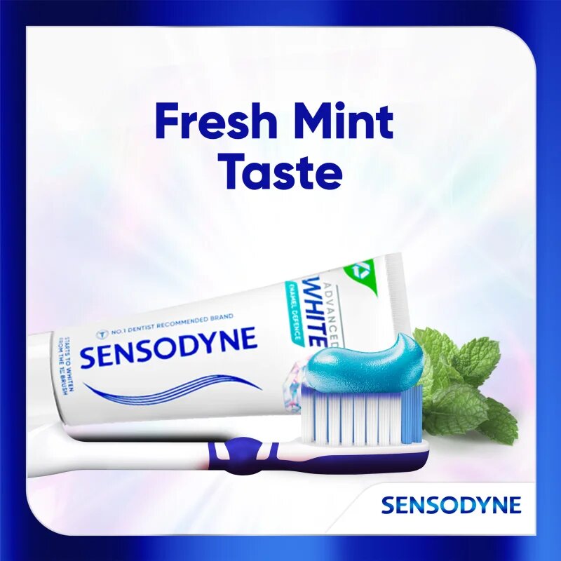 Sensodyne Advanced White Enamel Defence bělicí zubní pasta 75 ml