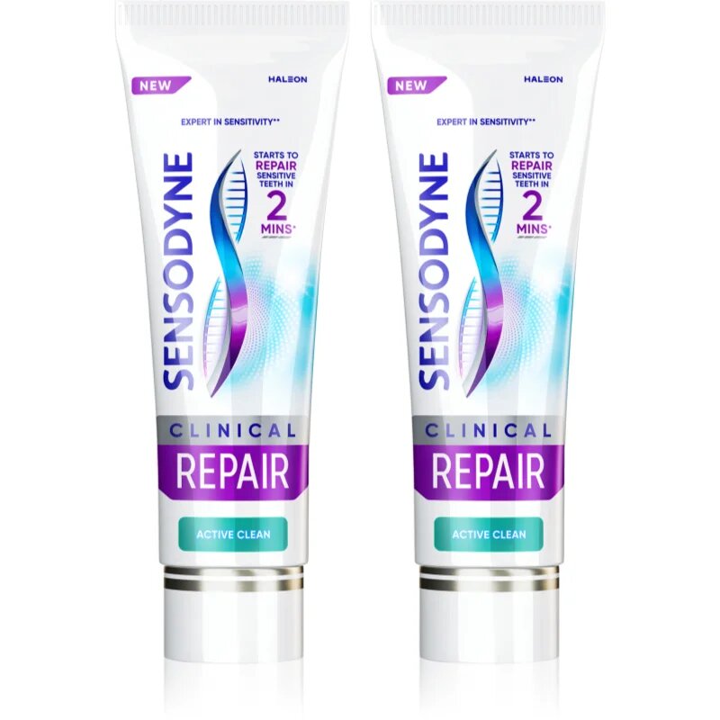 Sensodyne Clinical Repair Active Clean zubní pasta 2x75 ml