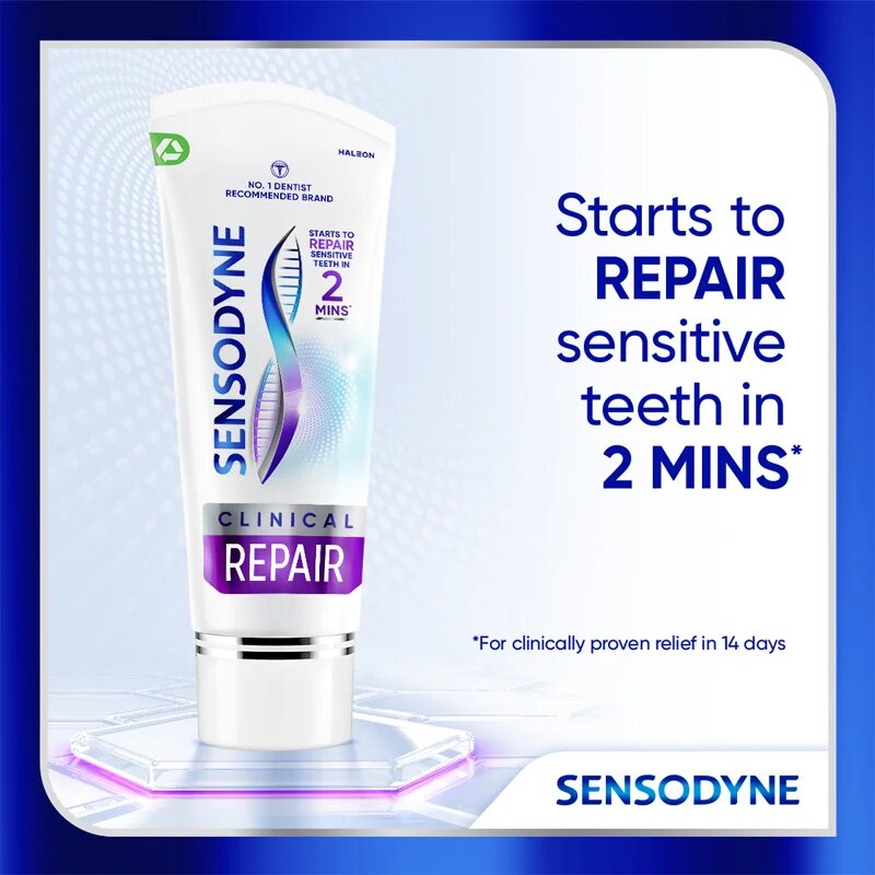 Sensodyne Clinical Repair Active Clean zubní pasta 2x75 ml